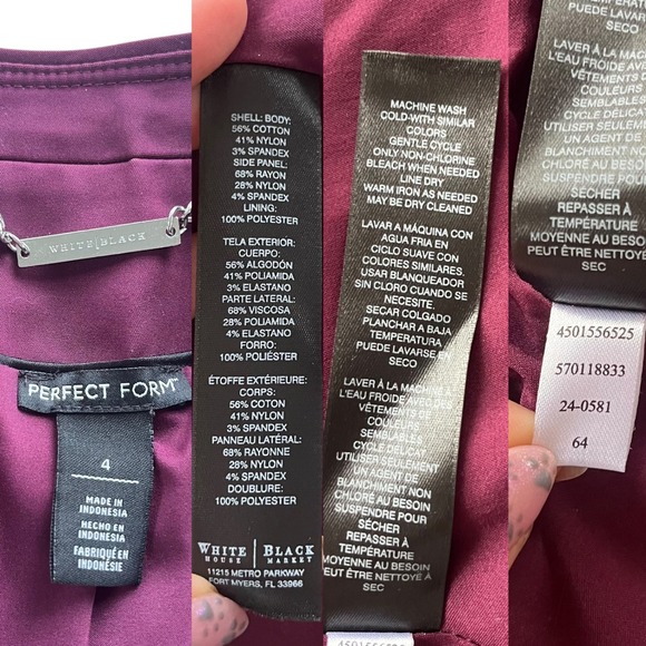 White House Black Market 4 Plum Purple, Ruffle Zipper Perfect Form Blazer Jacket - Picture 3 of 16